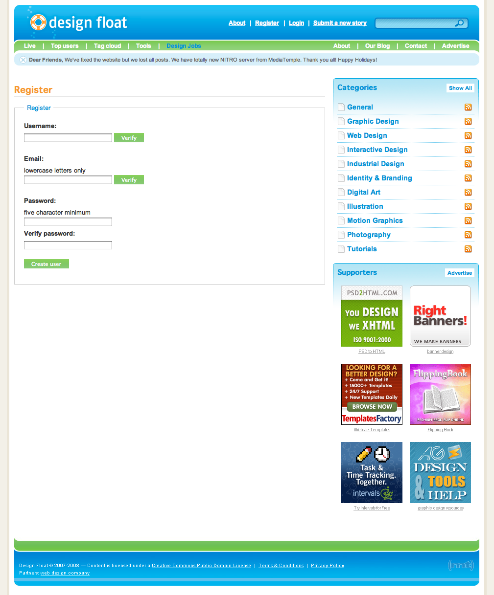Pligg Beta 9 / Register